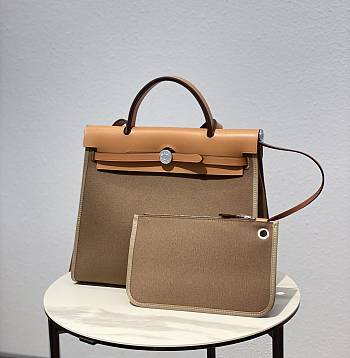 Hermes Herbag brown 31 Zip Leather Bag