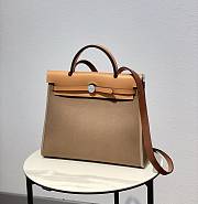 Hermes Herbag brown 31 Zip Leather Bag - 3