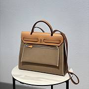 Hermes Herbag brown 31 Zip Leather Bag - 2