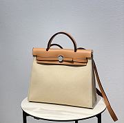 Hermes Herbag beige 31 Zip Leather Bag - 6