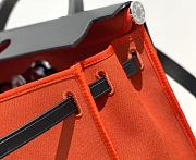 Hermes Herbag Orange 31 Zip Leather Bag - 4
