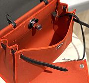 Hermes Herbag Orange 31 Zip Leather Bag - 2