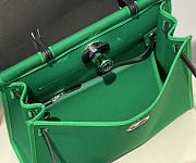 Hermes Herbag Green 31 Zip Leather Bag - 6