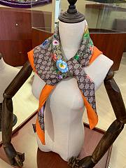 Gucci flower orange scarf 90*90 - 2