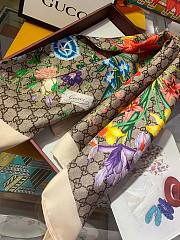 Gucci flower white scarf 90*90 - 2