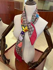 Gucci flower red scarf 90*90 - 6