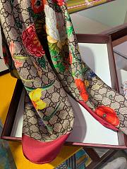 Gucci flower red scarf 90*90 - 2