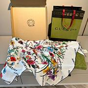 Gucci x Balenciaga flower 90 scarf - 5