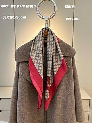 Gucci monogram red scarf 90 - 1