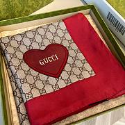 Gucci monogram red scarf 90 - 4