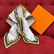 Hermes white scarf 90 - 1