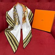 Hermes white scarf 90 - 4