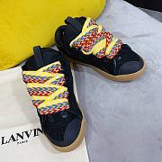 LANVIN black zigzag-laces sneakers - 1