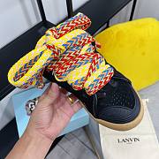 LANVIN black zigzag-laces sneakers - 2