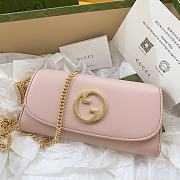 Gucci Blondie wallet on chain pink leather  - 1