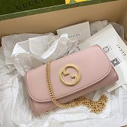 Gucci Blondie wallet on chain pink leather  - 6