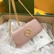 Gucci Blondie wallet on chain pink leather  - 3