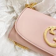 Gucci Blondie wallet on chain pink leather  - 2