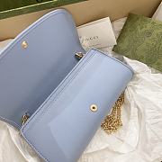 Gucci Blondie wallet on chain blue leather - 5