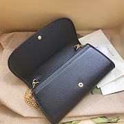 Gucci Blondie wallet on chain black leather - 2