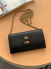 Gucci Diana bambo black leather mini bag - 1