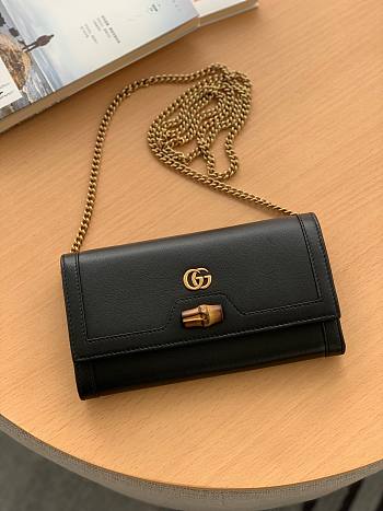 Gucci Diana bambo black leather mini bag