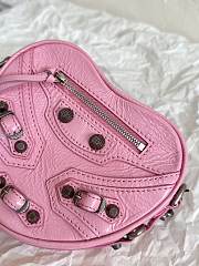 Balenciaga Le Cagole Heart Pink Leather Bag - 6