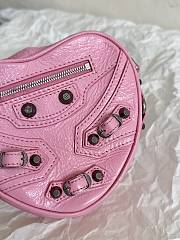 Balenciaga Le Cagole Heart Pink Leather Bag - 2