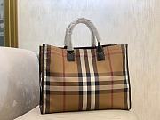 Burberry Beige Check Denny Tote Bag - 2