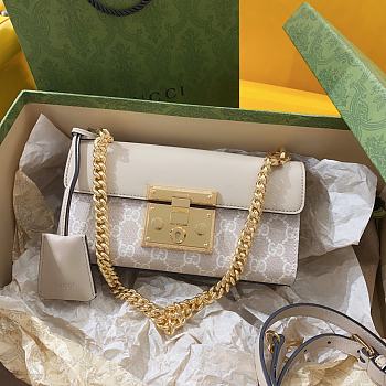 Gucci padlock white leather mini bag 