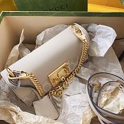 Gucci padlock white leather mini bag  - 2