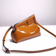 Fendi First Bag Brown Patent Leather 26cm - 4