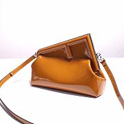 Fendi First Bag Brown Patent Leather 26cm - 5