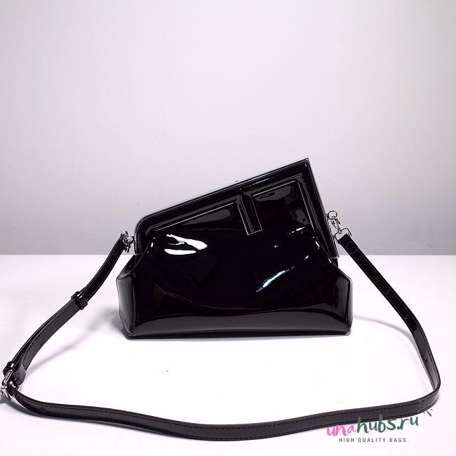 Fendi First Bag Black Patent Leather 26cm - 1