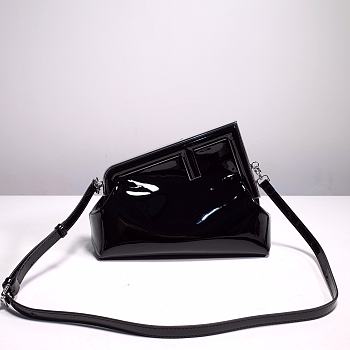 Fendi First Bag Black Patent Leather 26cm