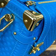 Louis Vuitton Side S-Lock Trunk Blue Calfskin Bag - 3