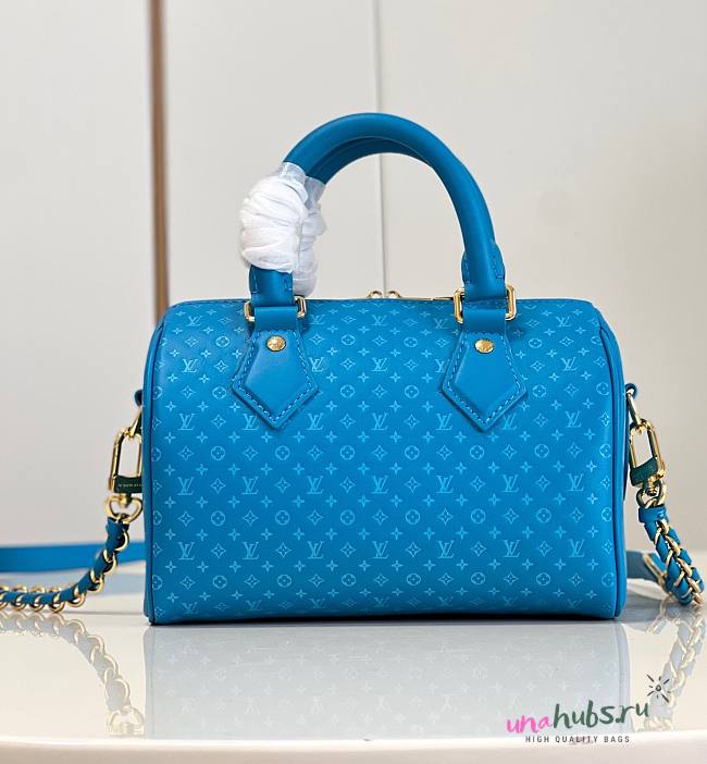 Louis Vuitton Sspeedy Blue Calfskin Bag - 1