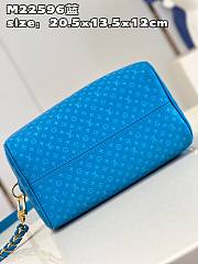 Louis Vuitton Sspeedy Blue Calfskin Bag - 6