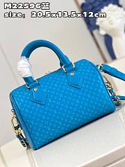 Louis Vuitton Sspeedy Blue Calfskin Bag - 3