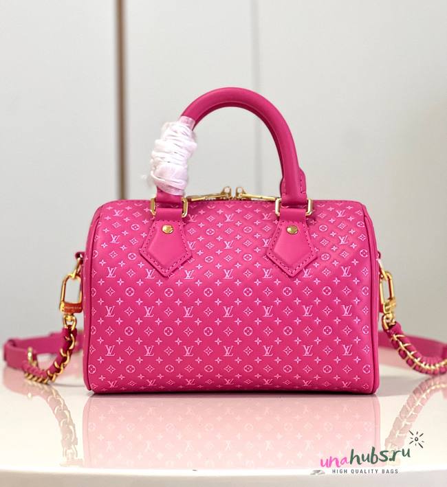 Louis Vuitton Sspeedy Pink Calfskin Bag - 1