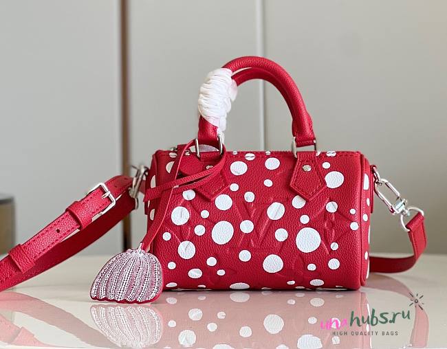 Louis Vuitton x Yayoi Kusama Mini Red Speedy Bag - 1