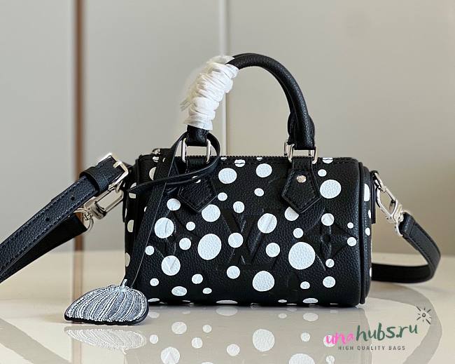 Louis Vuitton x Yayoi Kusama Mini Black Speedy Bag - 1