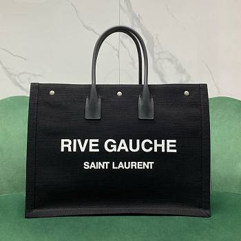 YSL Rive Gauche black tote shopping bag 