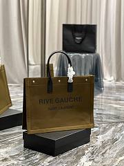 YSL Rive Gauche green tote shopping bag - 3