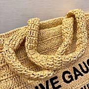 YSL Rive Gauche raffia-effect tote bag - 5