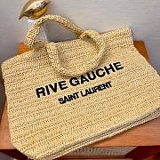 YSL Rive Gauche raffia-effect tote bag - 3