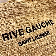 YSL Rive Gauche raffia-effect tote bag - 2