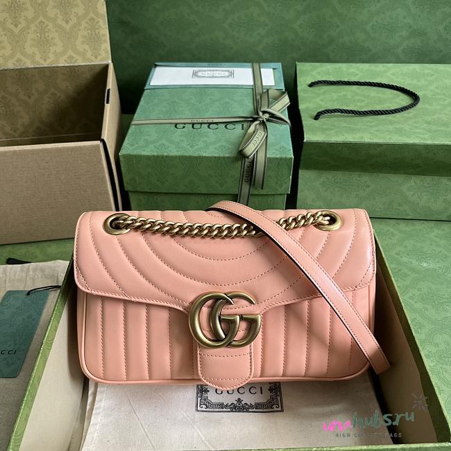 Gucci Marmont  Peachy Leather GG Shoulder Bag - 1