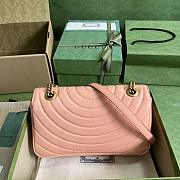 Gucci Marmont  Peachy Leather GG Shoulder Bag - 6