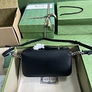 Gucci foldover-top black leather shoulder bag - 6